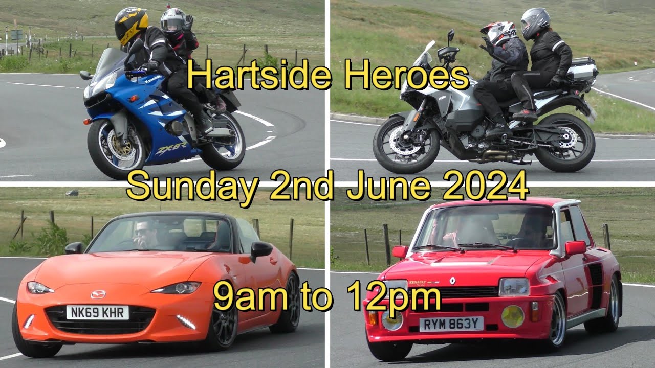Hartside Pass | 9am to 12pm Sunday 2nd June 2024 - All the morning action from the hairpin!!