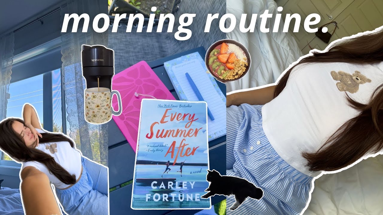SLOW LIVING morning routine | relaxing morning, calm, reading, healthy habits & skincare