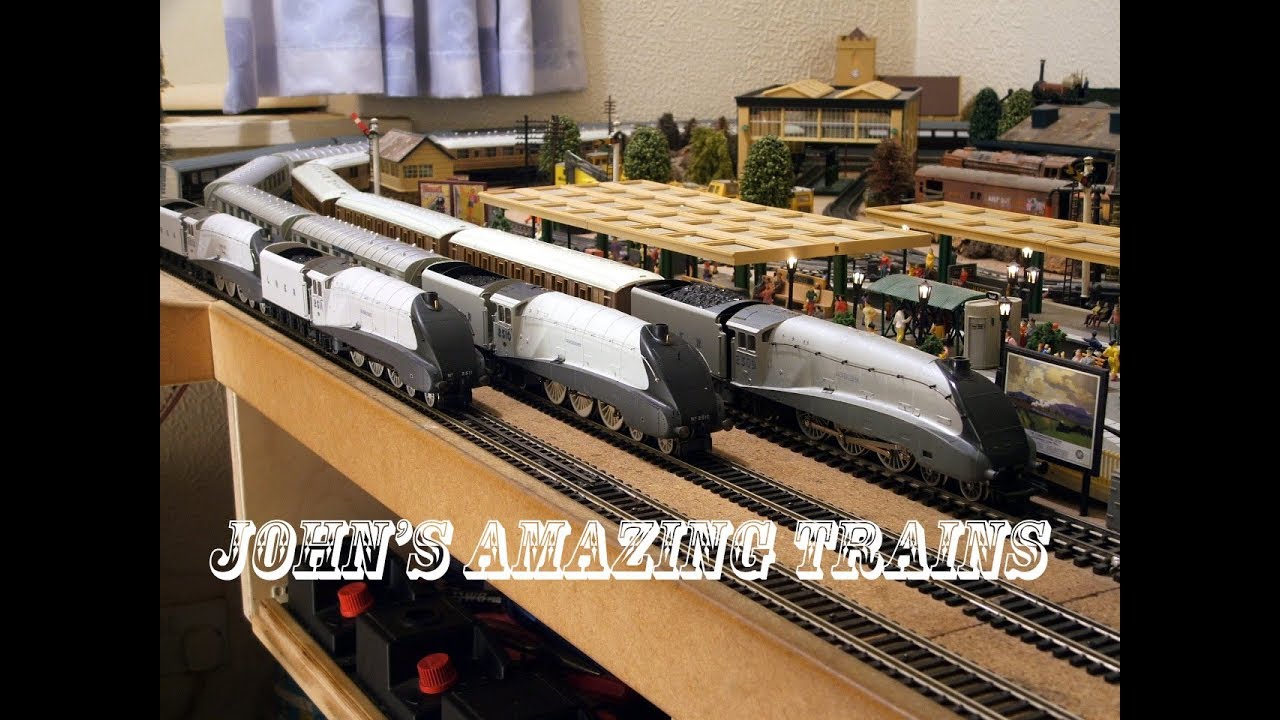 Running Session With The Silver Jubilee Class A4 Beauties! Hornby Triang etc.