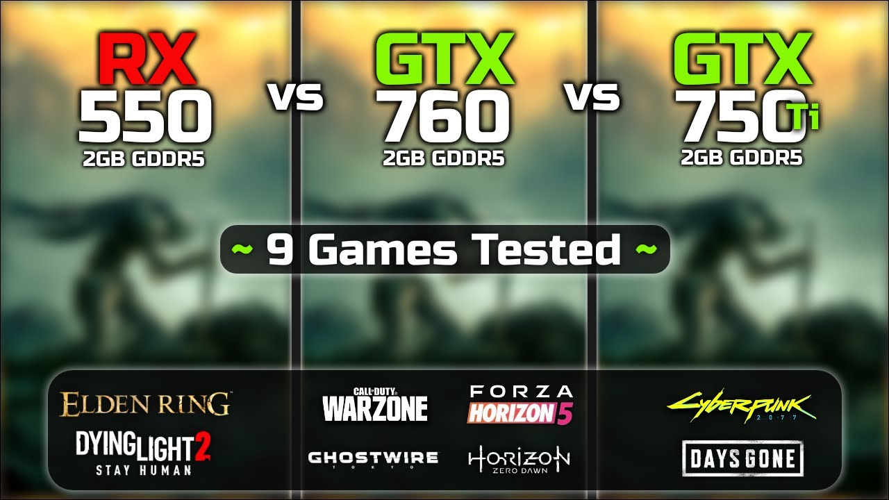RX 550 vs GTX 750 Ti vs GTX 760 | Test In 9 Games