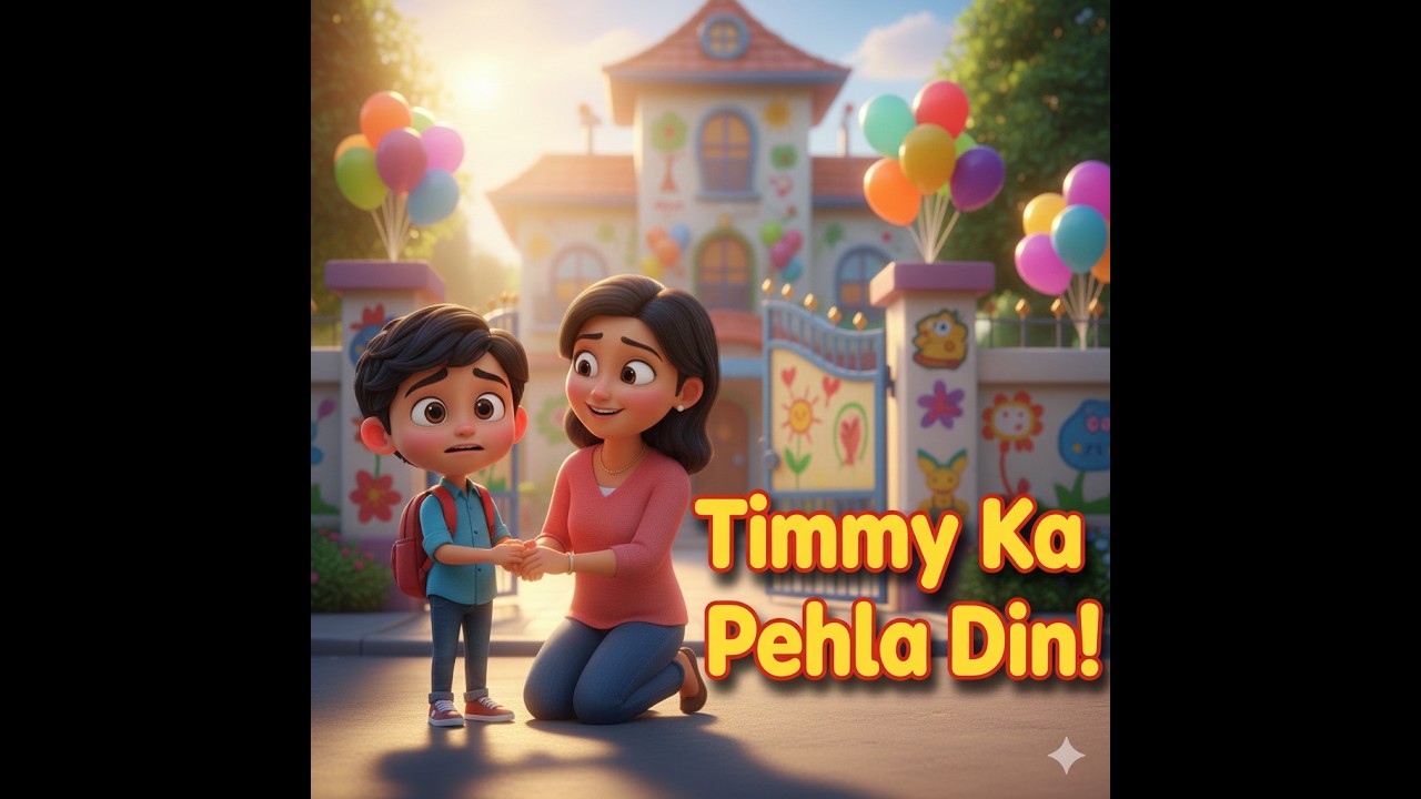 Timmy ka Pehla Din Preschool Story #dbillions  #kidslearning  #kidsstorytime #kindergarten #cartoon