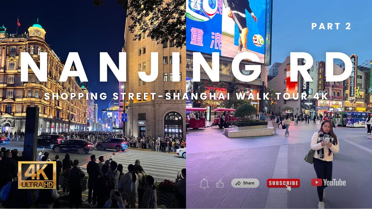 Nanjing Road Shopping Street Part 2 | Night Walk Tour 4K
