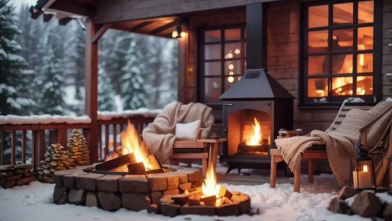 Calm Down And Relaxing Classic Music On Mountain Cabin❄️ 🔥 🏔️ 