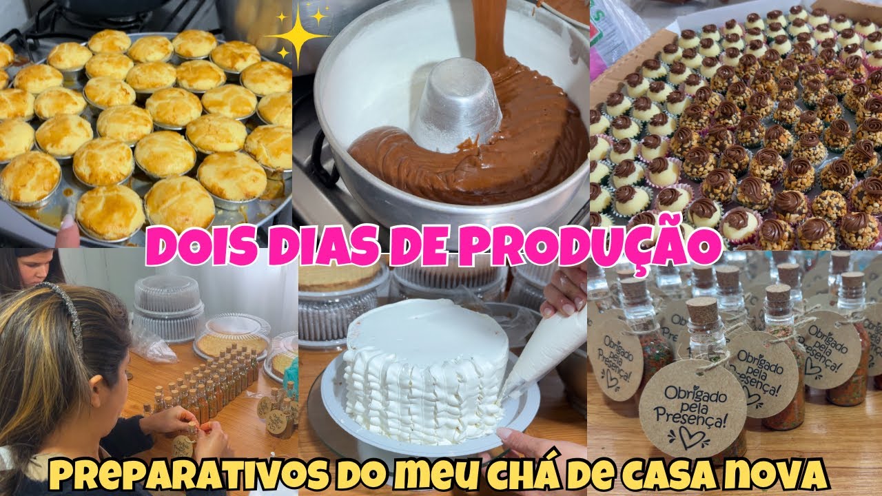 EMPADINHAS + DOCES + BOLOS E TORTAS 🍰PREPARANDO TODAS AS COMIDAS DO MEU CHÁ DE CASA NOVA 