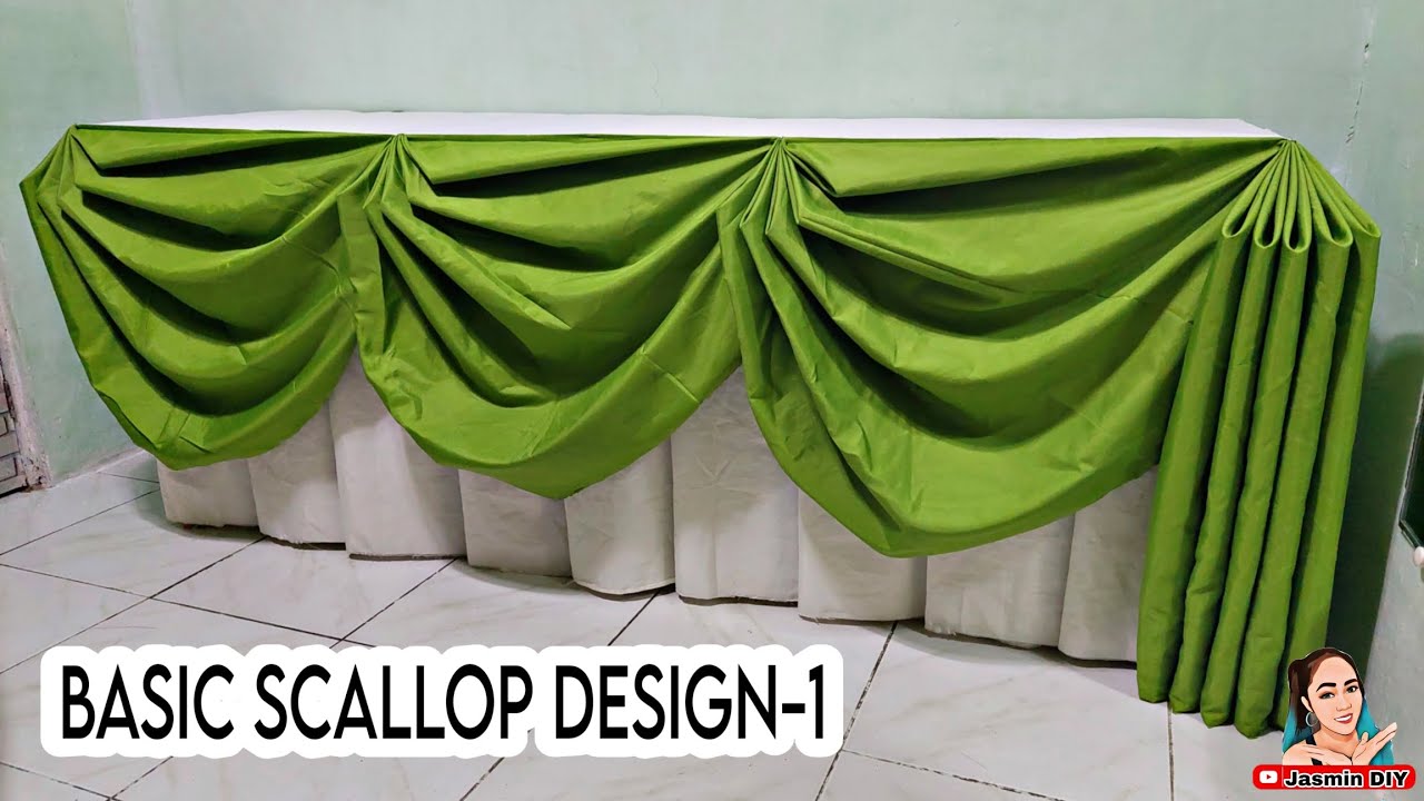 Basic Scallop Design Full Video Tutorial Table Skirting Ideas for Beginners