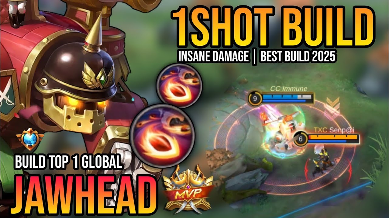 JAWHEAD BEST BUILD 2025 | BUILD TOP 1 GLOBAL JAWHEAD GAMEPLAY | MOBILE LEGENDS✓