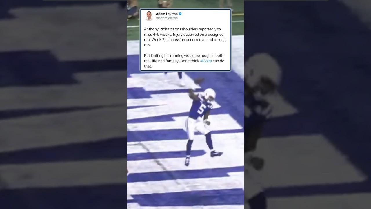 Anthony Richardson INJURES his Throwing Shoulder
