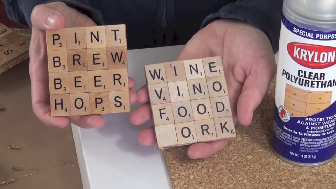 How to Make DIY Scrabble Coasters