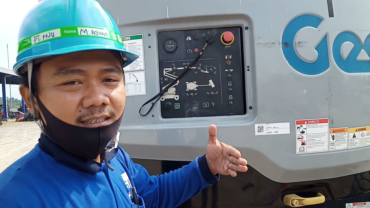 Review - cara pengoperasian operator BOOMLIFT GENIE Z-62/40 (18 meter) - bersama bapak haji Gaung