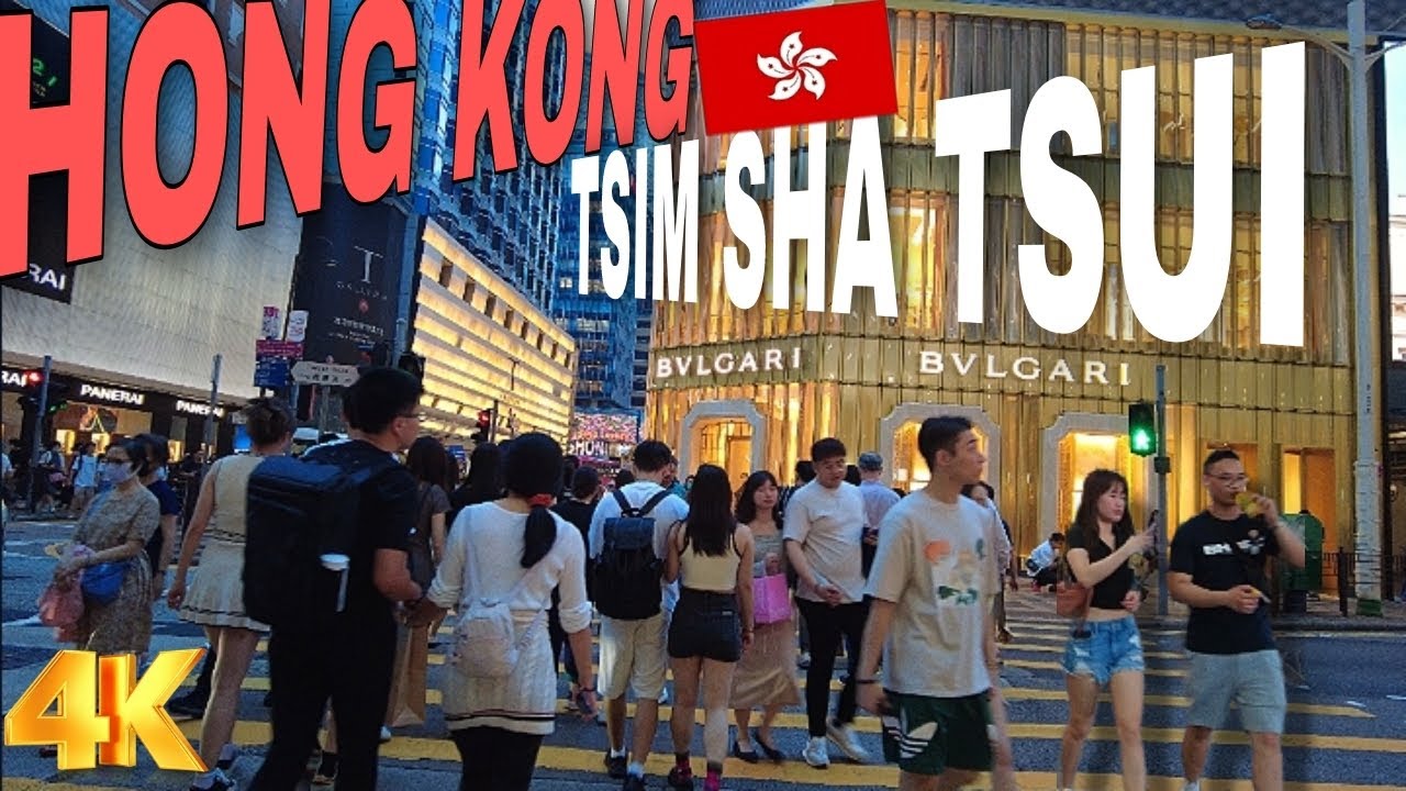 Tsim Sha Tsui | 4k HDR | Walking tour at Hong kong's Most Crowded District | Kowloon..
