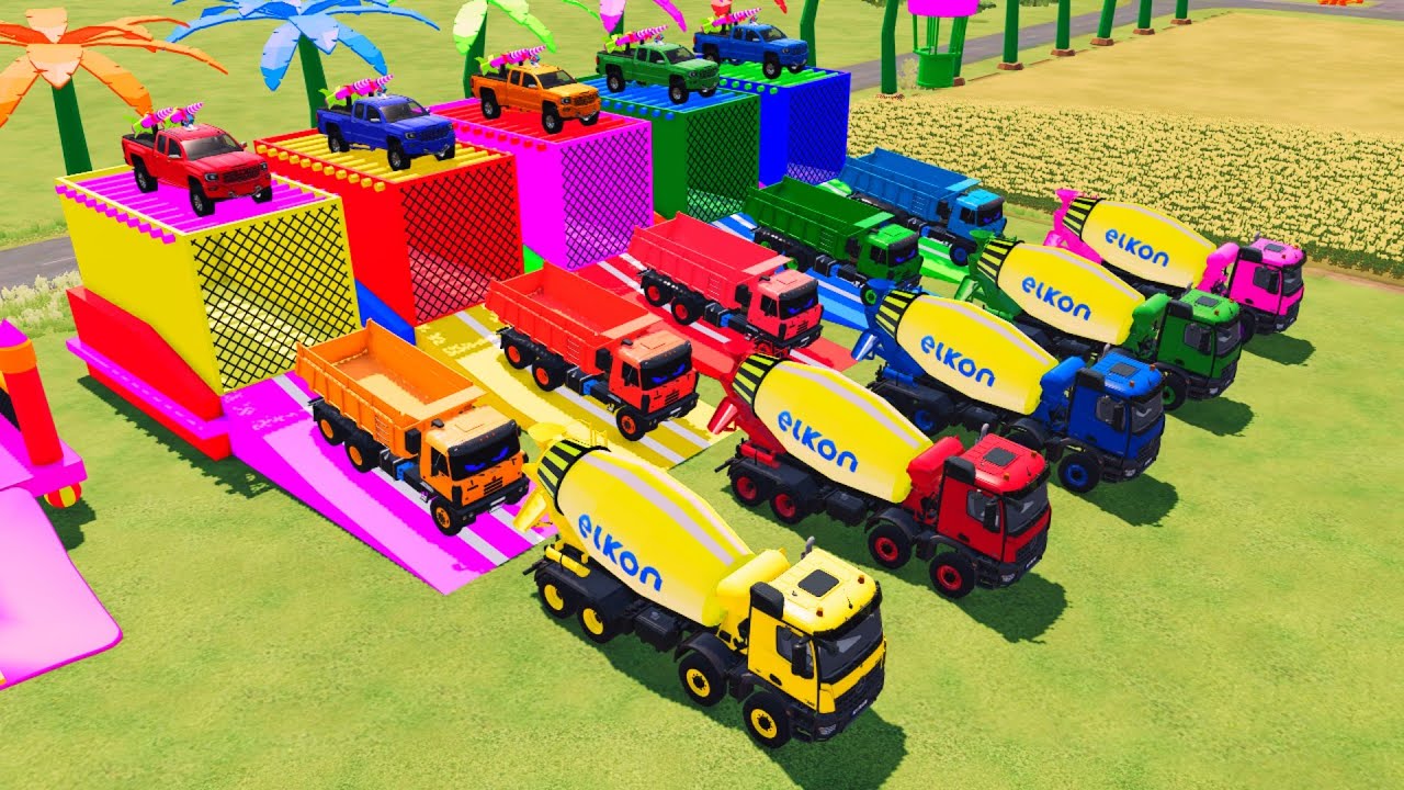 WOW! GIANT MIXER TRUCK COLOR FUN 🚚🎨 | VOLVO, SCANIA, MERCEDES, MAN, DAF & IVECO FOR KIDS