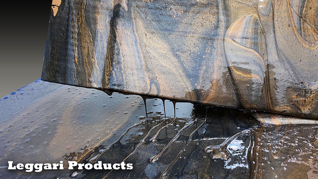 Installing Metallic Epoxy Countertop Using Dirty Pour Technique | Simple Training Made Easy DIY