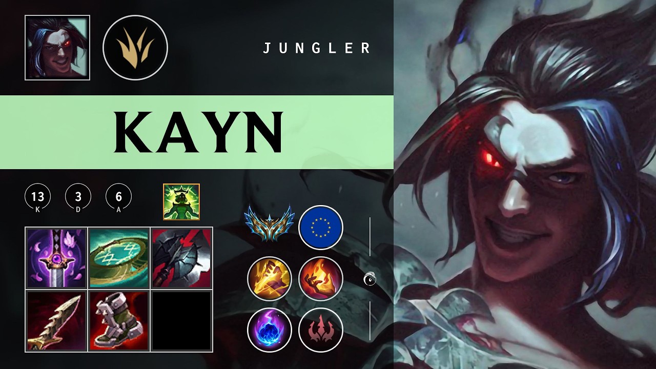 Kayn Jungle vs Hecarim - EUW Challenger Patch 26.05