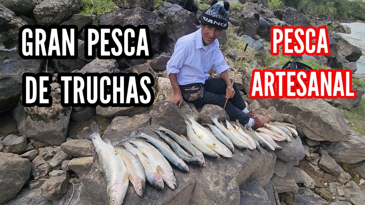 GRAN PESCA DE TRUCHAS.. PESCA ARTESANAL