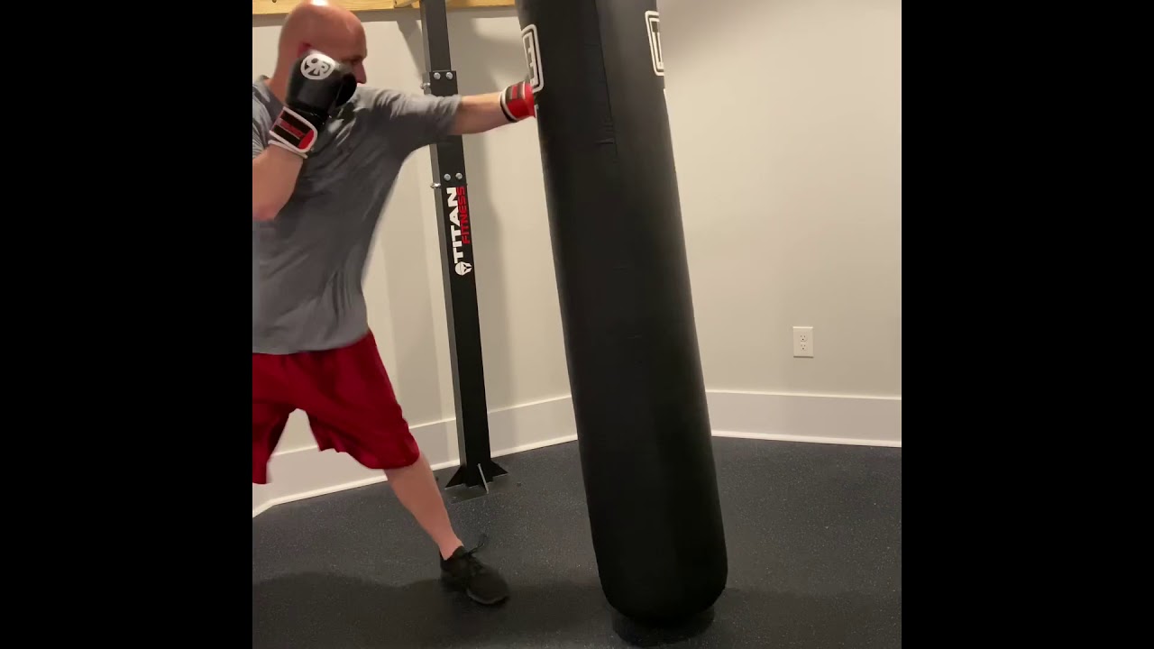 Heavy Bag Work on the Title and Titan Fitness Stand