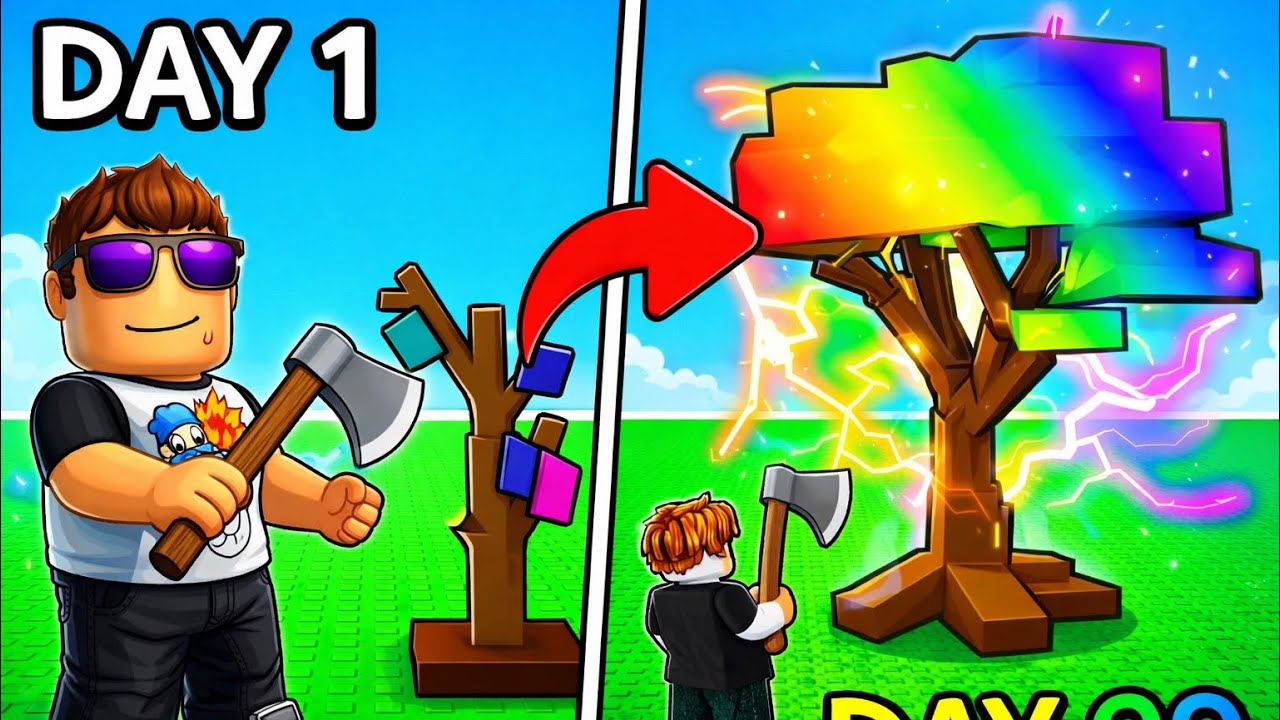 Ich teste „Schneide einen Baum“ in Roblox – lohnt sich das Game? 🌳🔥