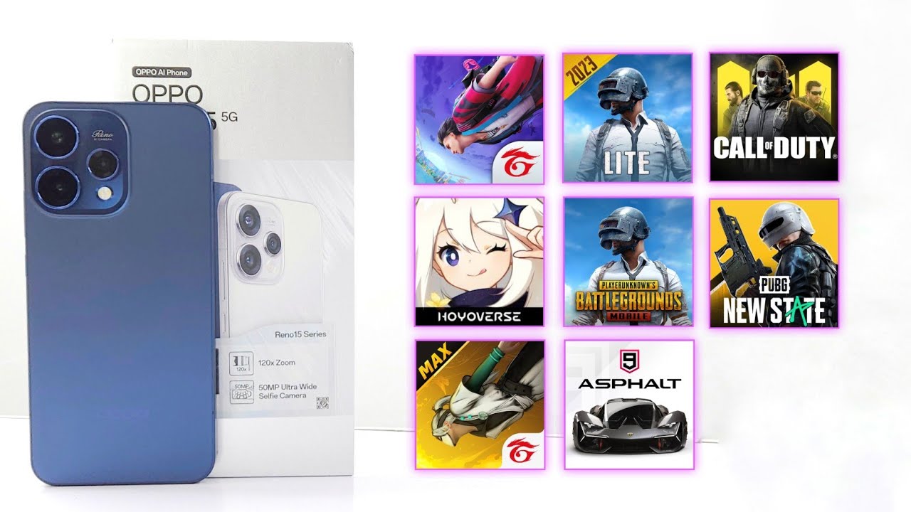 Oppo Reno 15 8+ Games Test - FreeFire/PUBG/New State/Call Of Duty/Genshin Impact - 12GB
