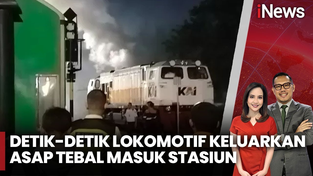 Detik-Detik Lokomotif KA Wijaya Kusuma Gangguan Keluarkan Asap Tebal - iNews Today 27/12