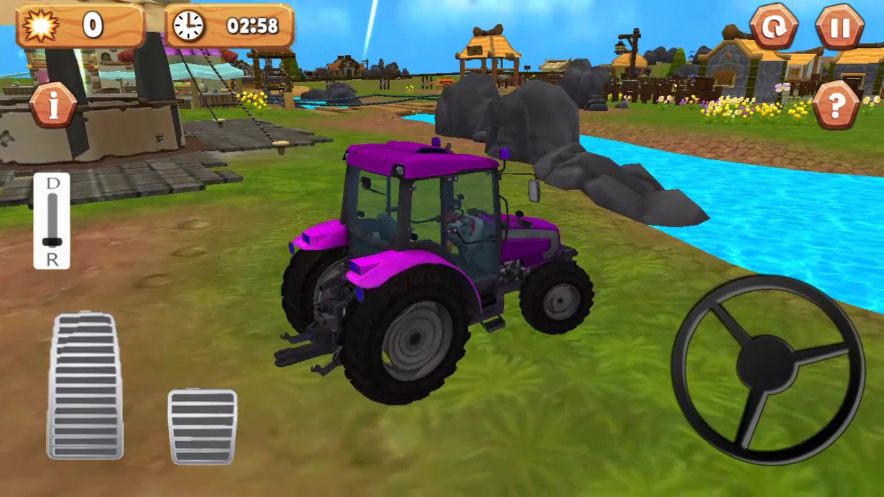 Tractor Parking 3D 2019 #3 Heavy red tractor parking games, ट्रैक्टर खेल, ट्रैक्टर वीडियो
