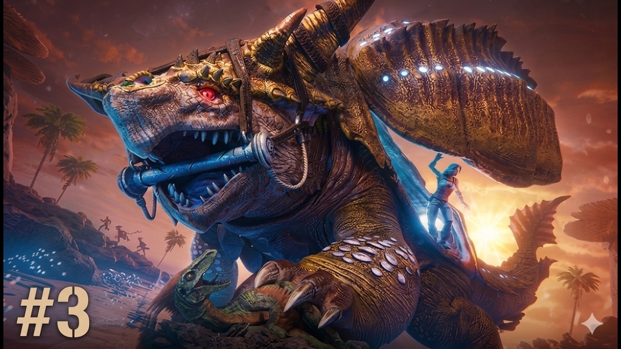 Je tame le nouveau dino d'astreos ( grand tortugar ) #3   #gaming #arksurvivalascended #viral 