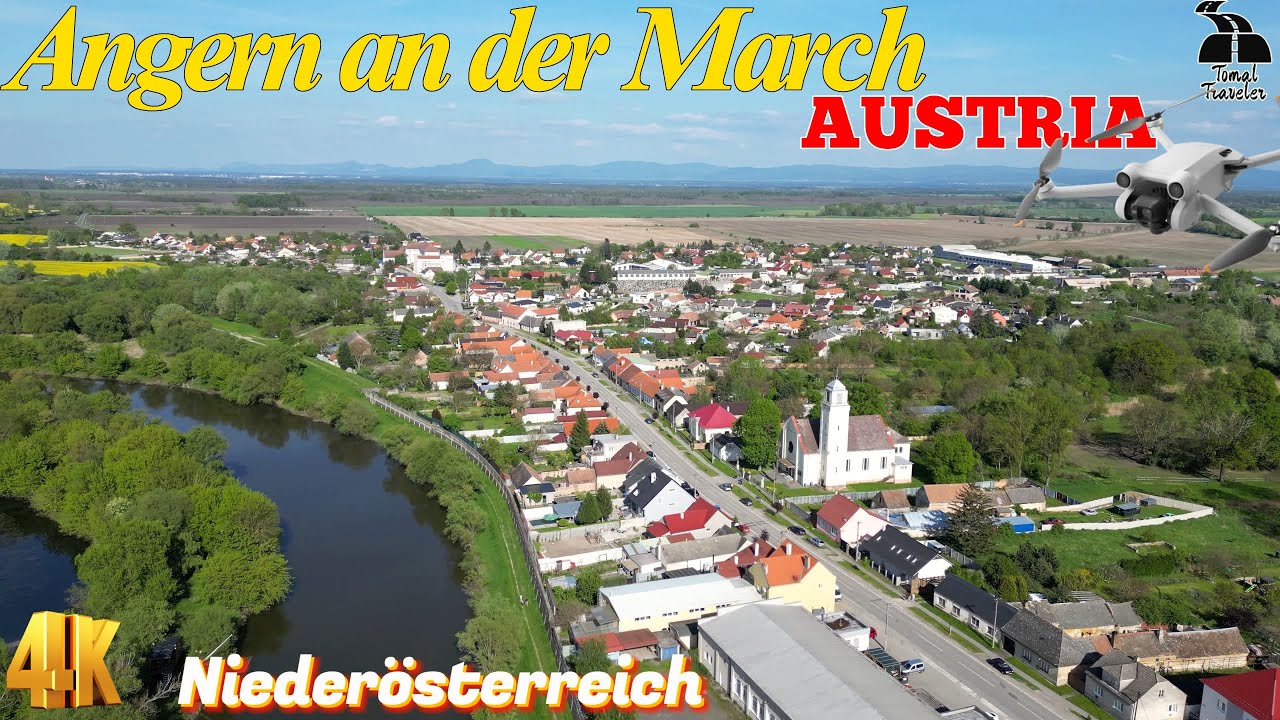 Angern an der March Niederösterreich (Austria) Ultra HD DRONE Footage 【4K】