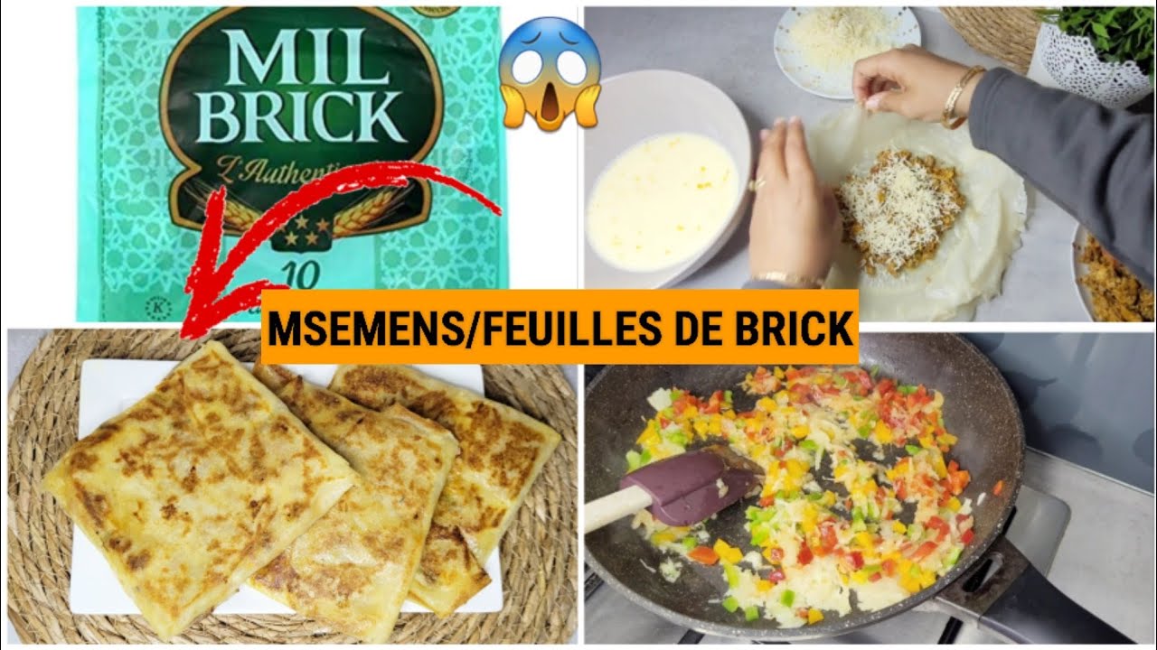 MSEMENS FARCI EXPRESS/FEUILLES DE BRICK😱LE RÉSULTAT EST SURPRENANT‼️ #msemen #express #ramadan