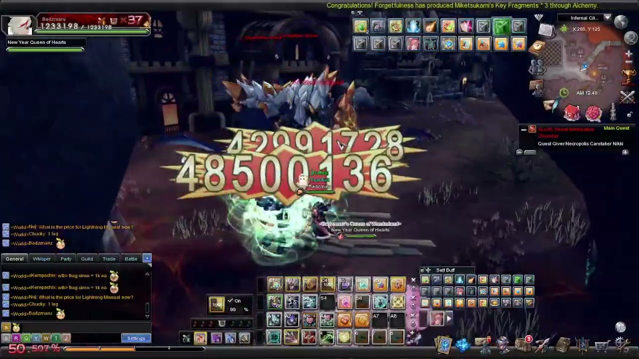 Aura Kingdom Party run Infernal Citadel SLV37 Gunslinger
