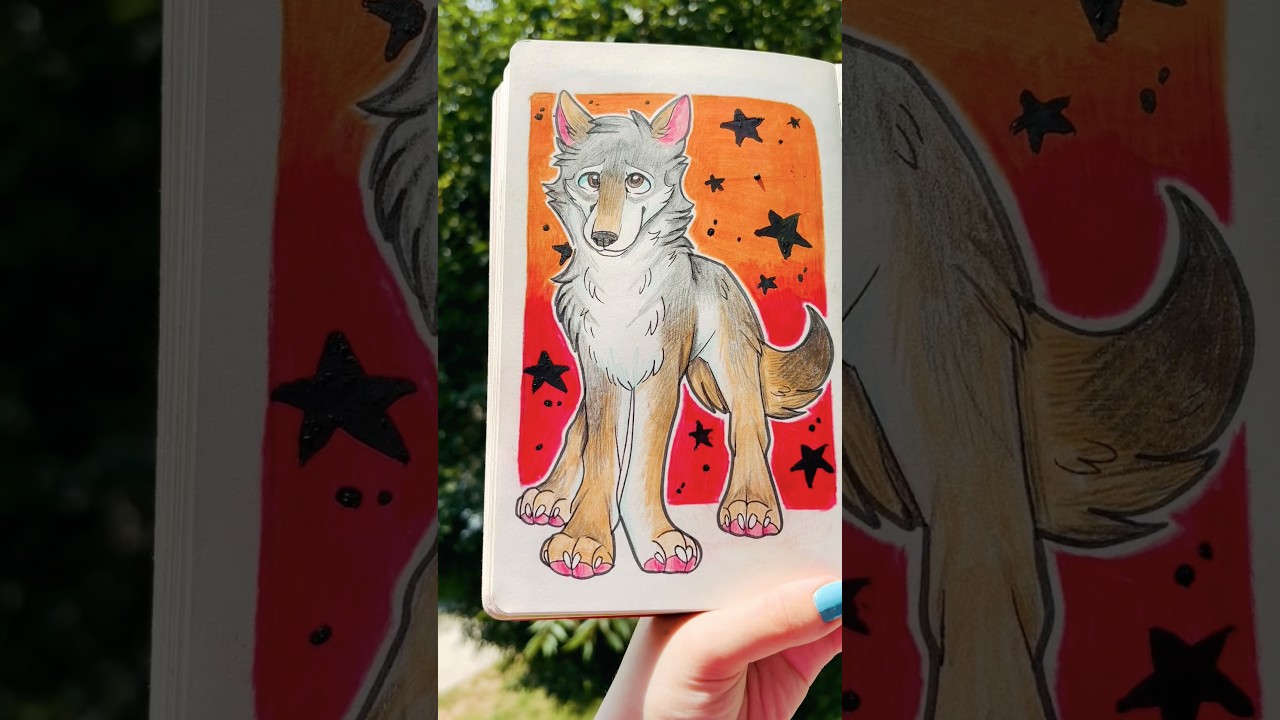 Let&rsquo;s Draw a Wolf! #animalart #wolf #wolfdrawing #sketchbook #cartoonart