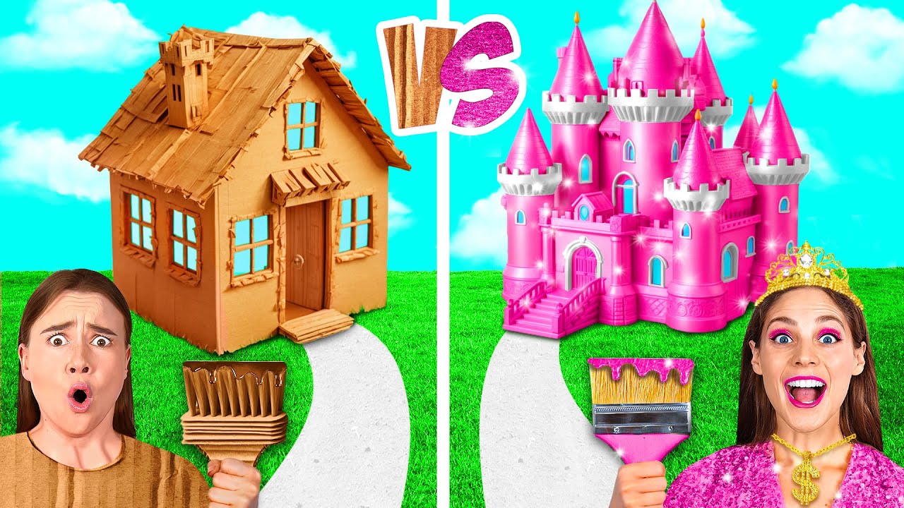 Домики Одного Цвета Челлендж | Бедная vs Богатая vs Ультра Богатая от BaRaDa Best