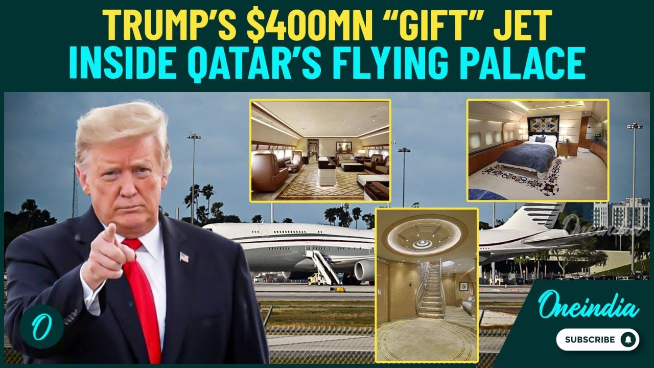 INSIDE TRUMP'S FLYING PALACE: $400Mn Qatari Boeing 747 To Become Air Force One? Gold, Marble & More!