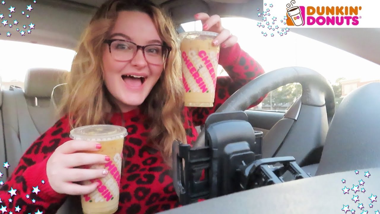 TRYING DUNKIN'S NEW TOASTED COCONUT AND EXTRA CHARGED COFFEE!!!