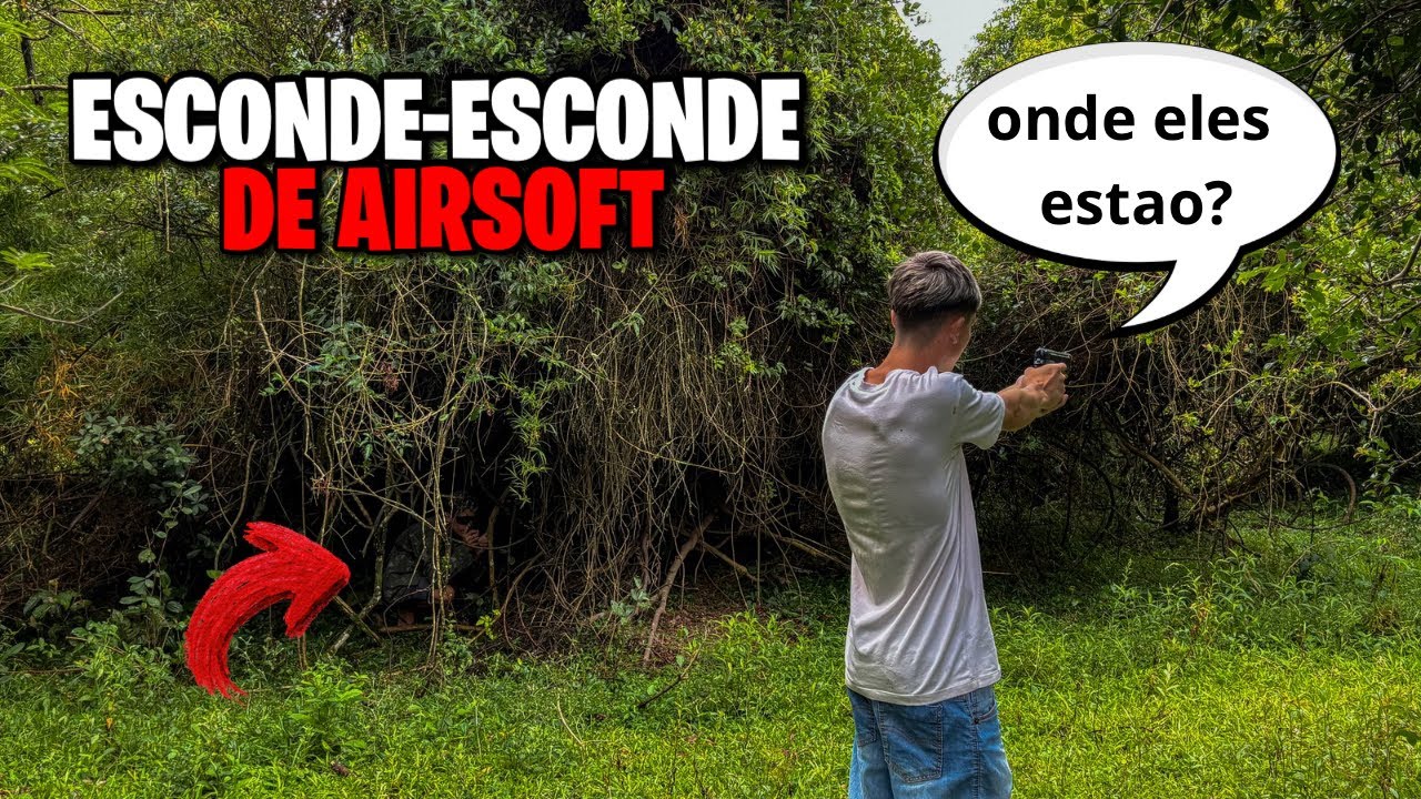 ESCONDE-ESCONDE DE AIRSOFT COM MEUS AMIGOS NO MATO