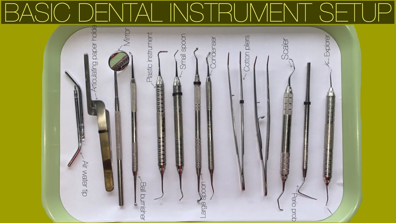 BASIC DENTAL INSTRUMENTS SETUP FOR BEGINNERS + COMPOSITE RESTORATION SETUP