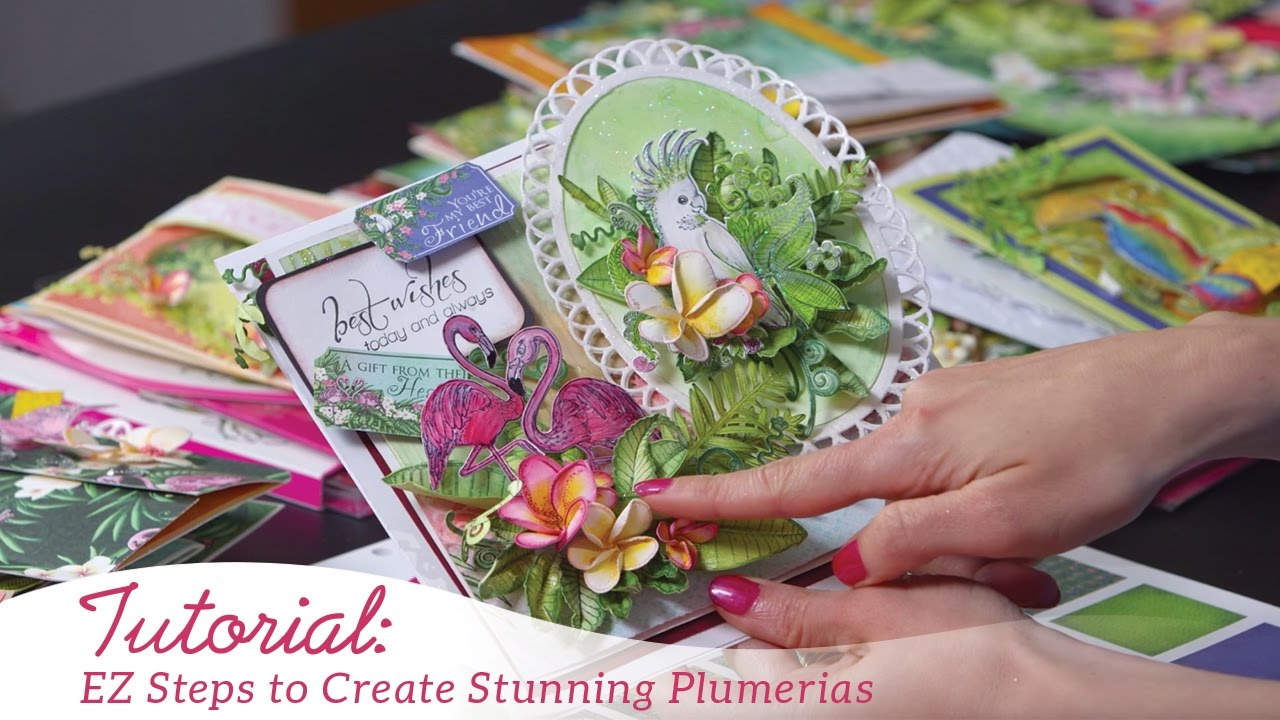 Ez Steps to Create Plumerias with the Tropical Paradise Collection