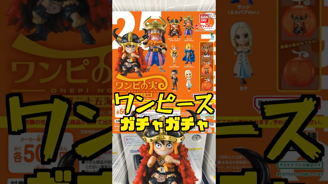 【ワンピース ガチャ】ワンピの実で念願のエルバフ編がきた‼️ ONE PIECE 第二十五海戦‼️ 毎日投稿111日目‼ #ガチャガチャ #フィギュア #shorts #ワンピース ルフィ