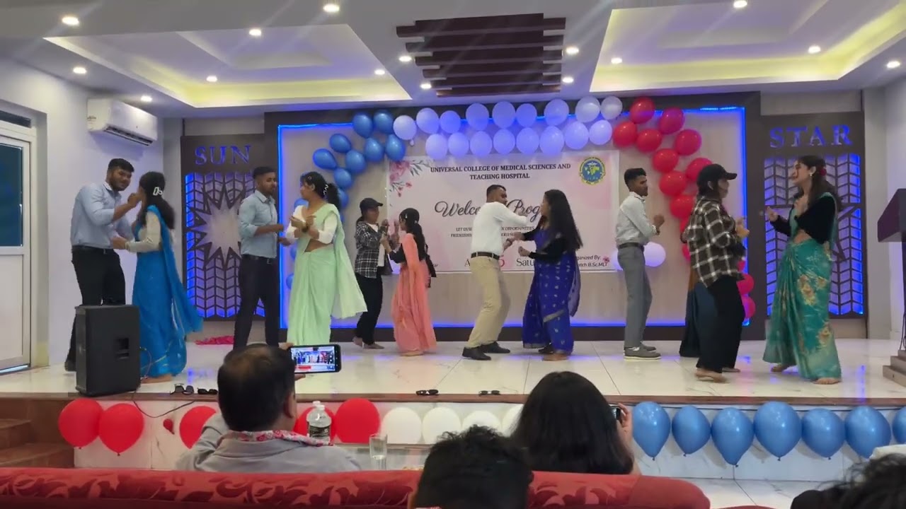 A dance performance by 3rd year BSc.MLT❤️ #11thbatchBSc.MLT #welcomeprogram #UCMS #Bhairahawa