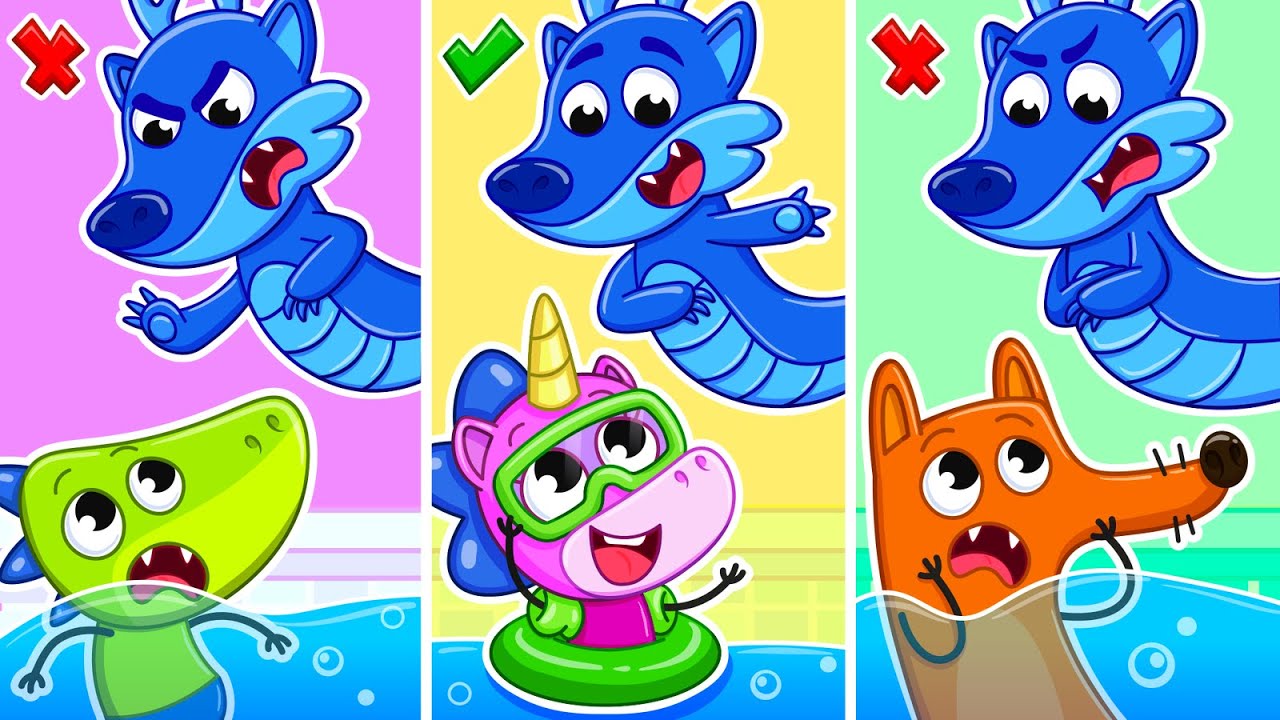 Sécurité à la piscine avec le dragon 🏊🐲 | Règles pour enfants | Petite Mimi🦄