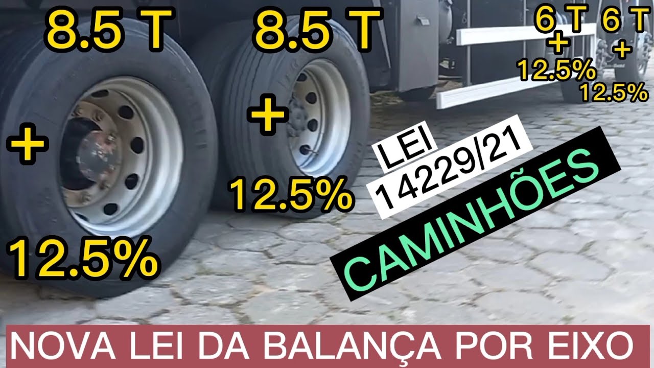 LEI DA BALANÇA POR  EIXO DO CAMINHÃO (LEI 14.229/21) MUDA A LEI (7.408/85) #caminhão #leidabalança