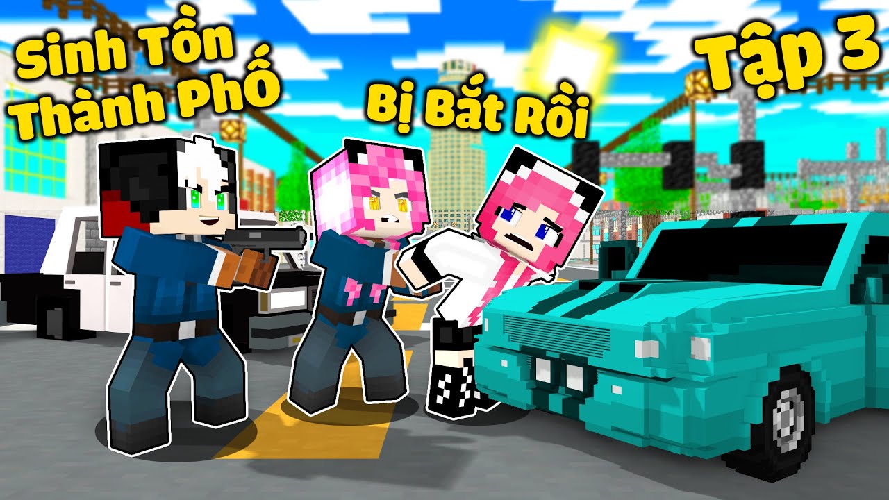 MỀU THỬ THÁCH SINH TỒN THÀNH PHỐ PIRATE TRONG MINECRAFT TẬP3*REDHOOD LÀM ANH HÙNG BẮT TỘI PHẠM PANDA