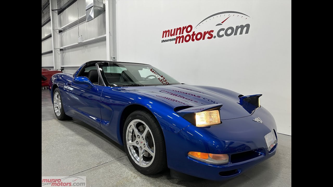 2003 CorvetteSOLDSOLDSOLD 6 speed manual Electron Blue Metallic PolishedWheels HUD with 52k kms!