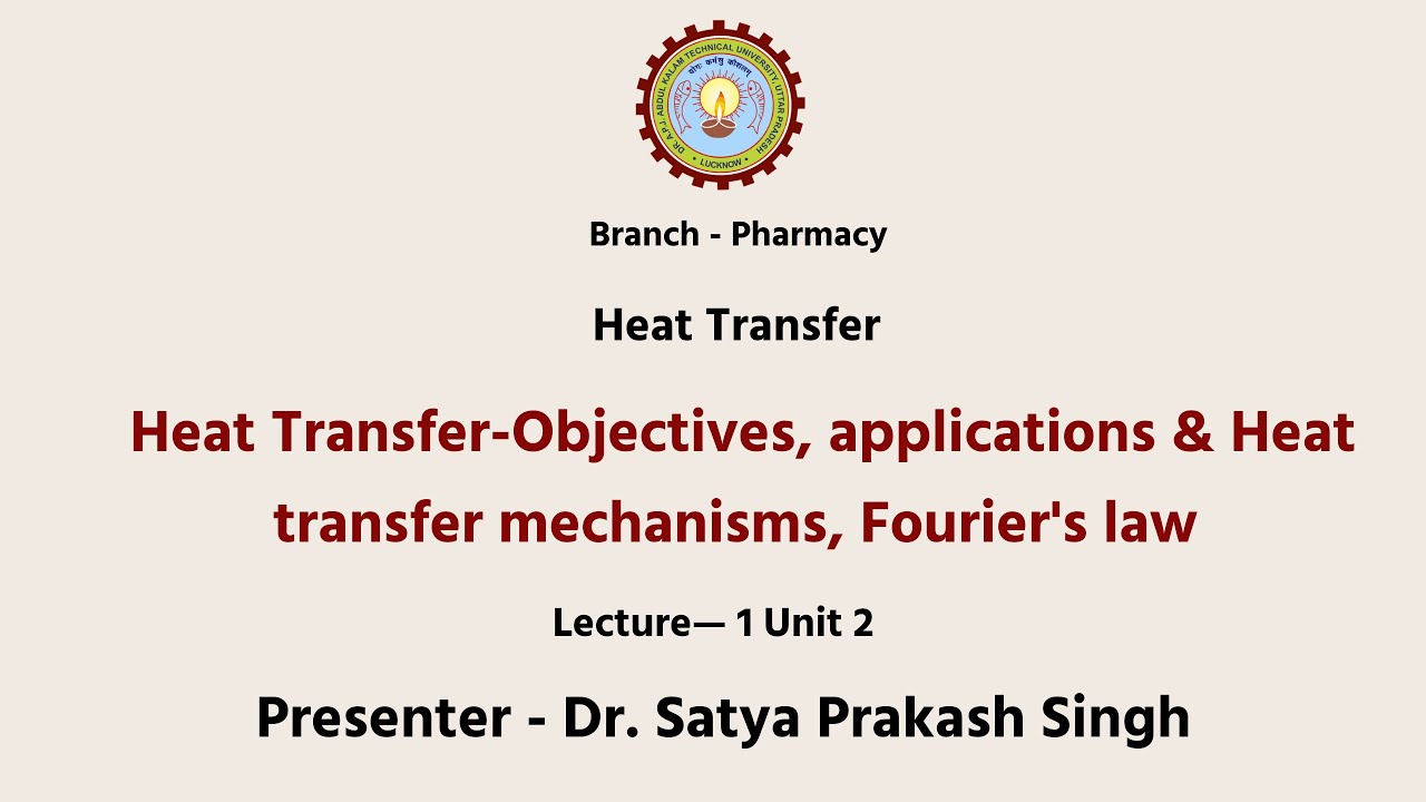Pharmaceutical engineering Heat Transfer – Objectives, applications & Heat transfer mechanisms |AKTU