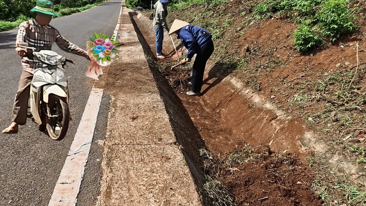 Clean up Drainage Ditches with Mother. Unexpectedly Received a Gift From a Stranger - ASMR