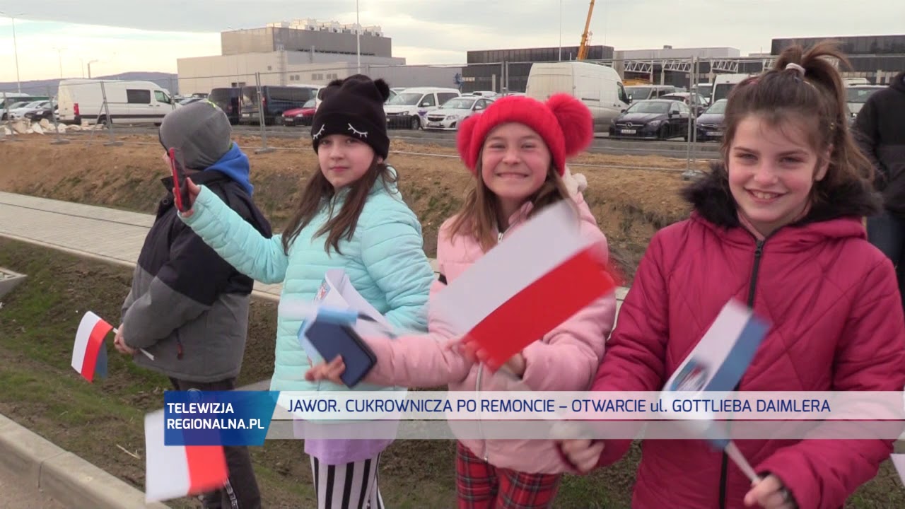 JAWOR.  Cukrownicza po remoncie, otwarcie ul. Daimlera