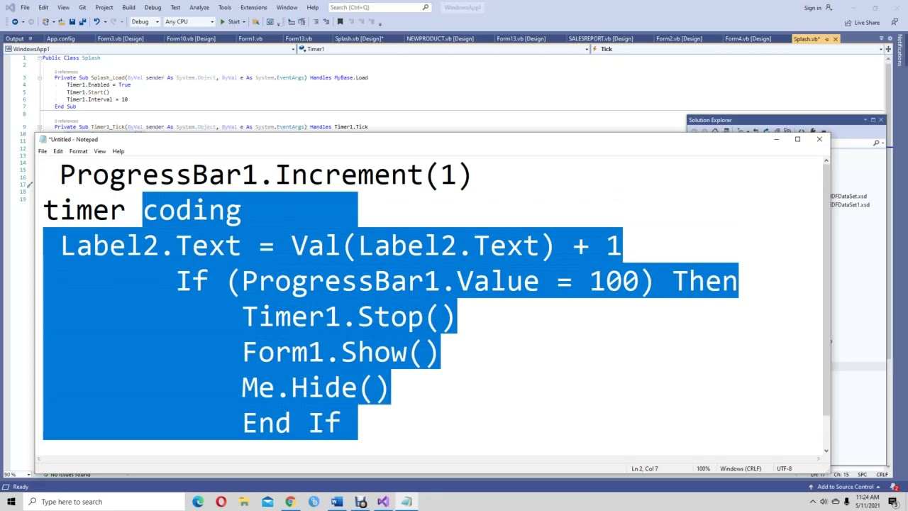 progress bar coding in vb.net