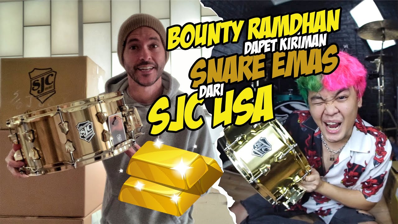 BOUNTY RAMDHAN dapat kado akhir tahun, SJC ALPHA BRASS SNARE dari SJC DRUMS USA!