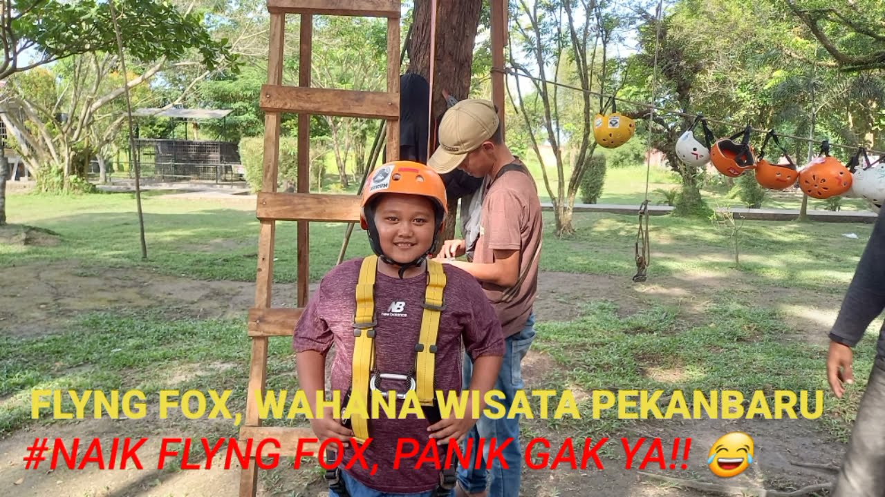 🧗&zwj;♂️🧗&zwj;♂️🧗&zwj;♂️ CARA MUDAH UJI NYALI || FLYING FOX || PANIK GAK YA!  WAHANA WISATA PEKANBARU