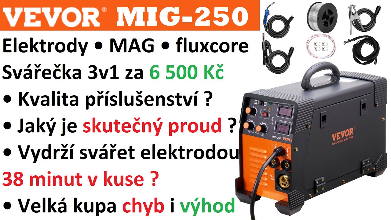 Recenze na svářečku Vevor MIG-250