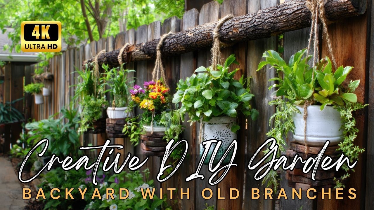 Transform Your Backyard with Old Branches! 🌿 Creative DIY Garden Decor on a Budget