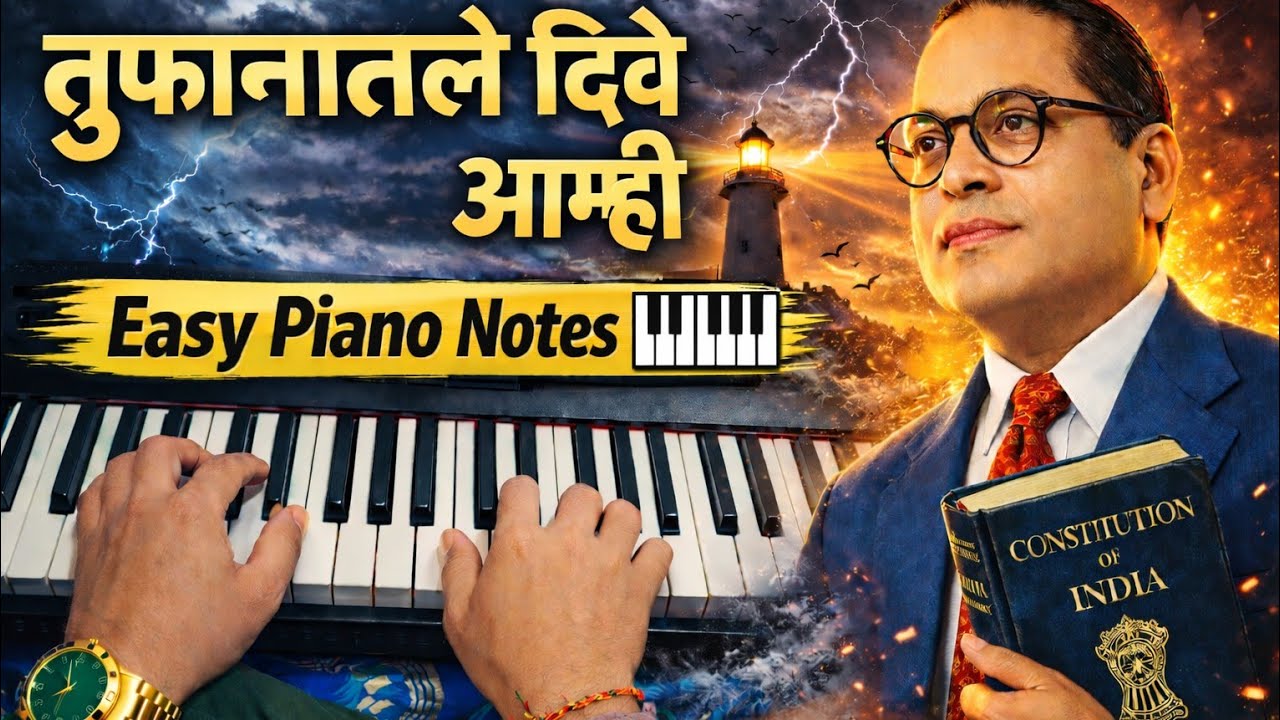  तुफानातले दिवे आम्ही | Easy Piano Notes 🎹 | Marathi Song Tutorial