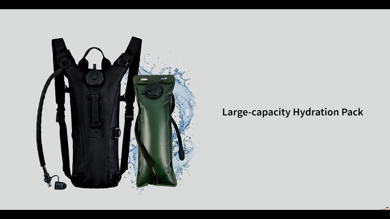 Hydration Pack with 3L Water Bladder Backpack Hunting Climbing Running Hiking Bag